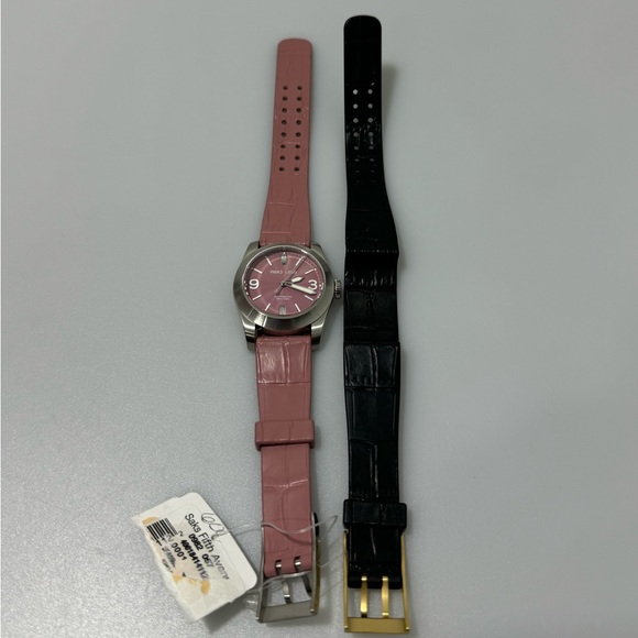 Red8USA Watch Silver Pink Black Straps